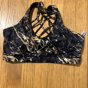 CVG  black and gold marble bra